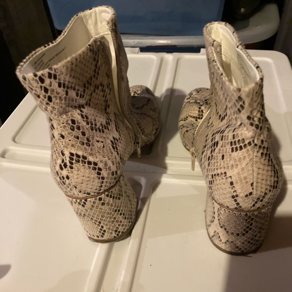 Adorable And Comfortable Python Skin Booties Worn… - image 2